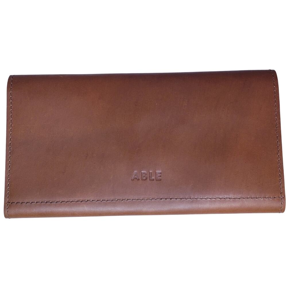 ABLE Debre Wallet Leather Handmade Minimalist in Tan *Coin Purse NOT Included*